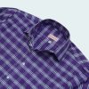 Purple Glen Plaid Check Formal Shirt